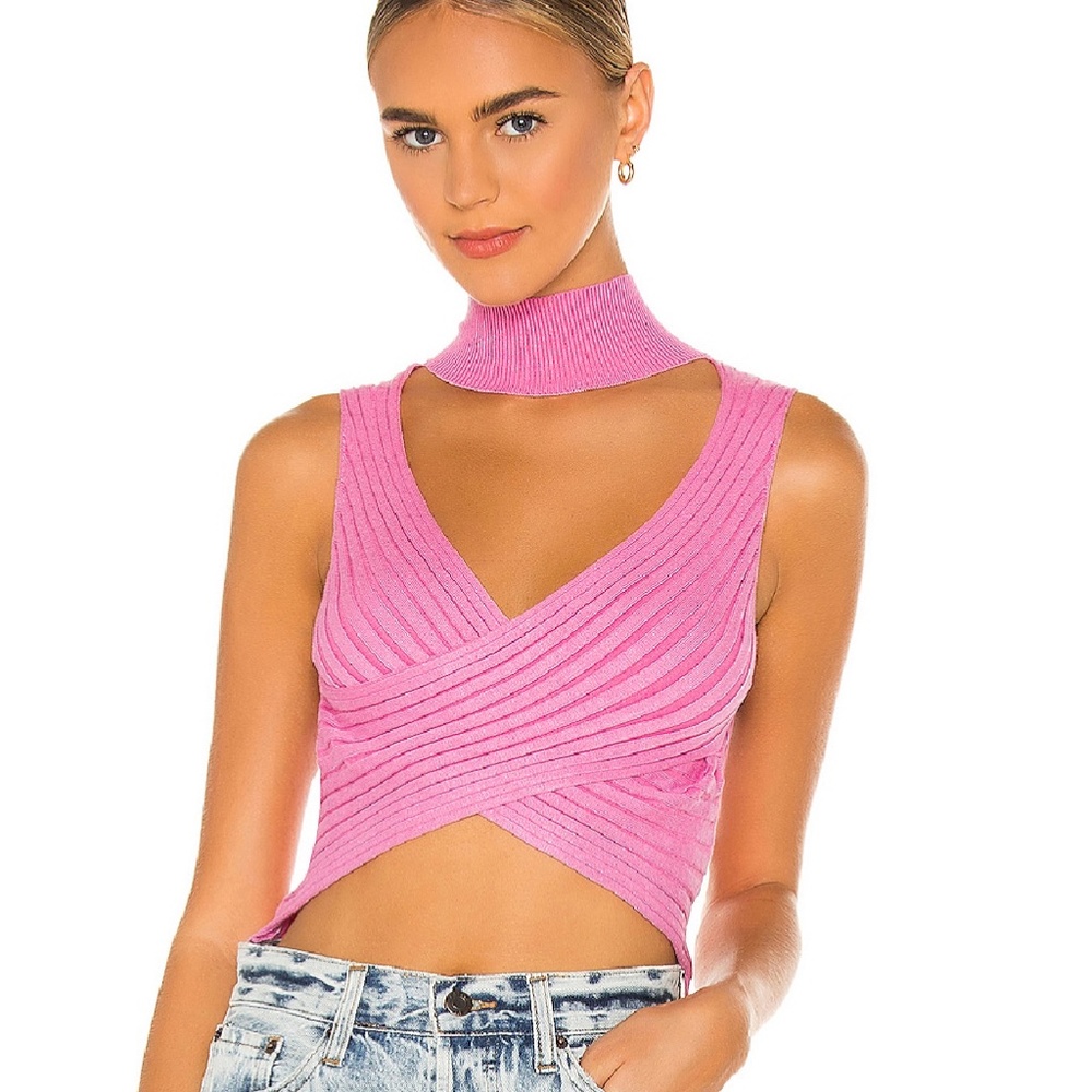 superdown Alora Wrap Top in Pink (REVOLVE)